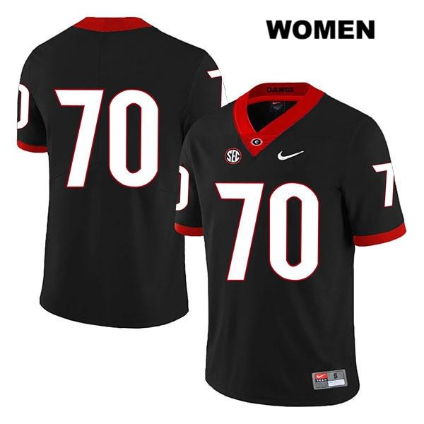 Georgia Bulldogs Women's Warren McClendon #70 NCAA No Name Legend Authentic Black Nike Stitched College Football Jersey QJP2356XU